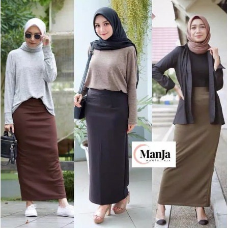 ROK SPAN OFFICE SPAN SKIRT // ROK PANJANG SPAN SCUBA KANTOR MURAH BISA COD