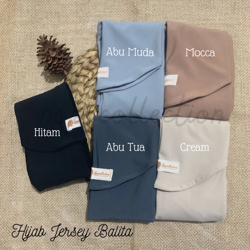 NC - Hijab Jersey Balita / Hijab Jersey Bayi / Hijab Instant Jersey