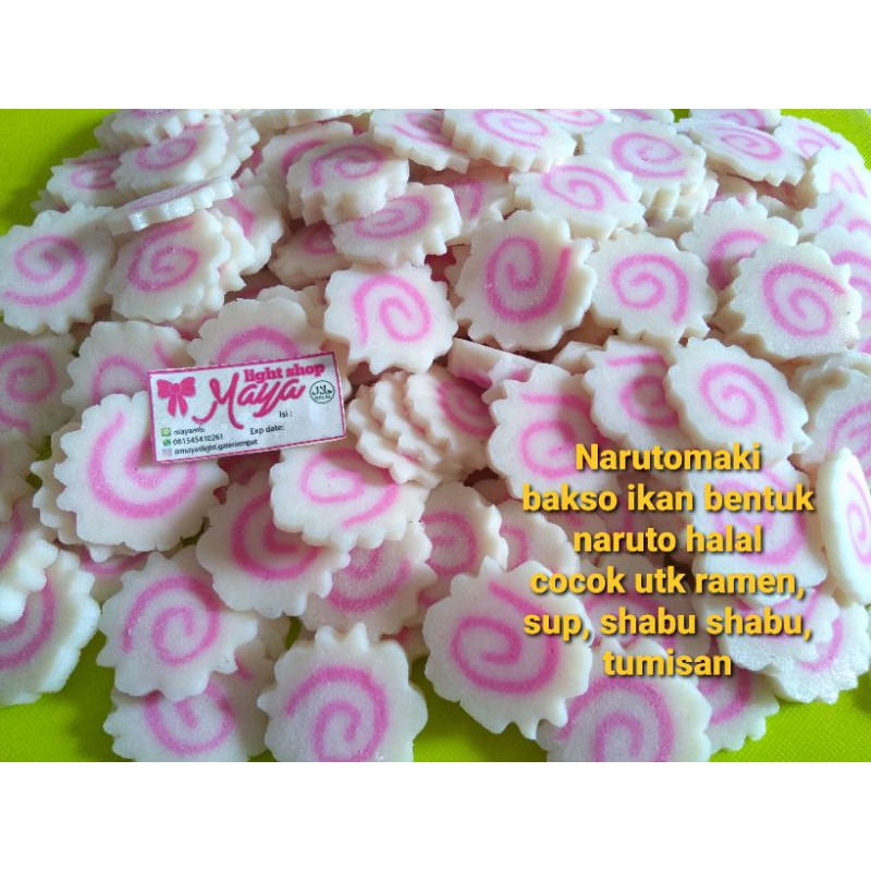 Frozen Narutomaki 50gr 160gr naruto maki halal murah bakso ikan ramen udon shabu shabu mie baso