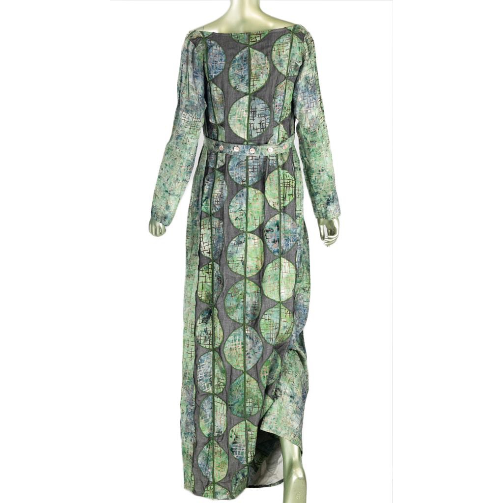 LONG DRESS BATIK PATCH MODEL SABRINA GAUN WANITA LENGAN PANJANG