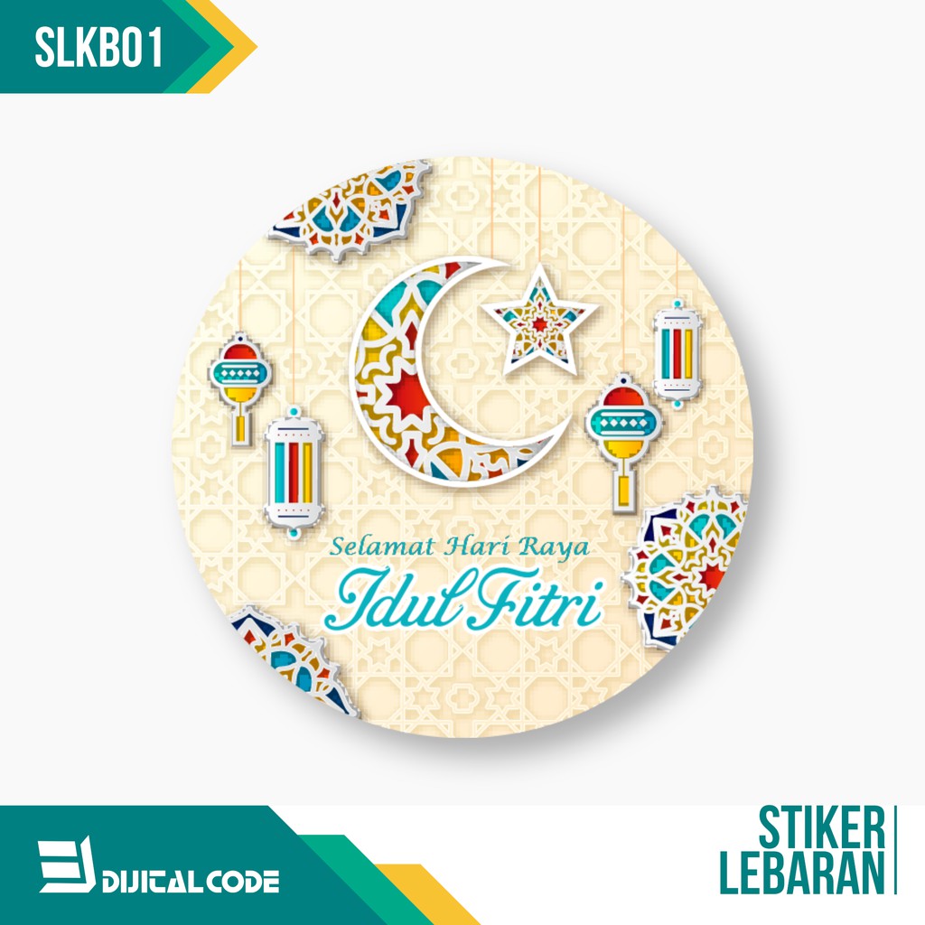 

SLKB01 Stiker Label Parcel Toples Kue Lebaran Idul Fitri Bentuk Bulat