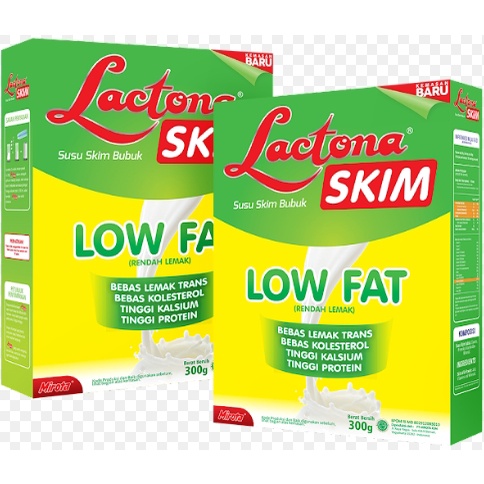 

LACTONA SUSU SKIM LOW FAT UNTUK DIET RENDAH LEMAK UK.300 GRAM