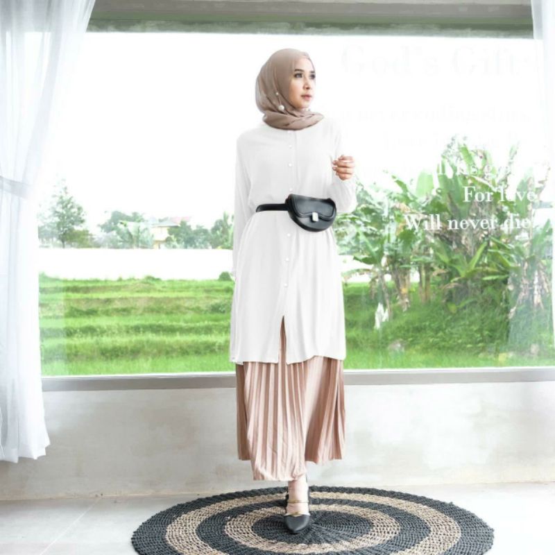 Baju Tunik Crinkle Tunik Rayon Crinkle Baju Tunik Crincle Wanita