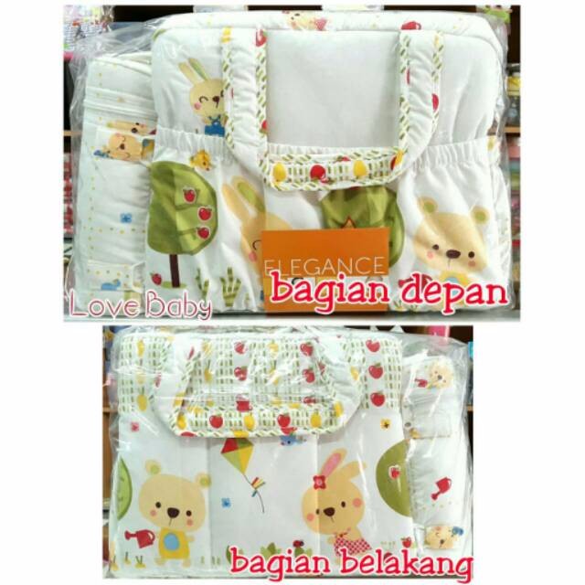 Tas Bayi Elegance / Baby Bag Elegance Bunny Garden dengan tempat susu