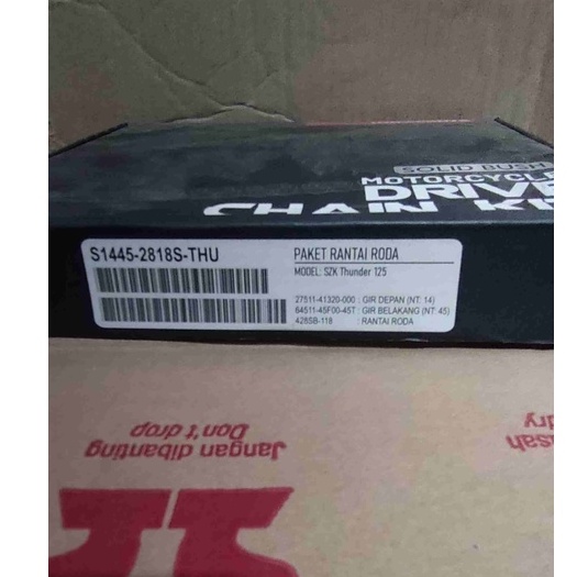 GEAR SET THUNDER 125 GIR DEPAN BELAKANG RANTAI THUNDER125