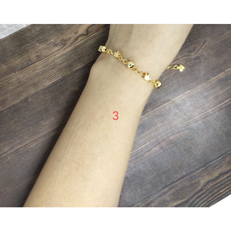 Fifi Fashion Gelang Tangan bola Kombinasi model perhiasan lapis gold 18K G19 28#