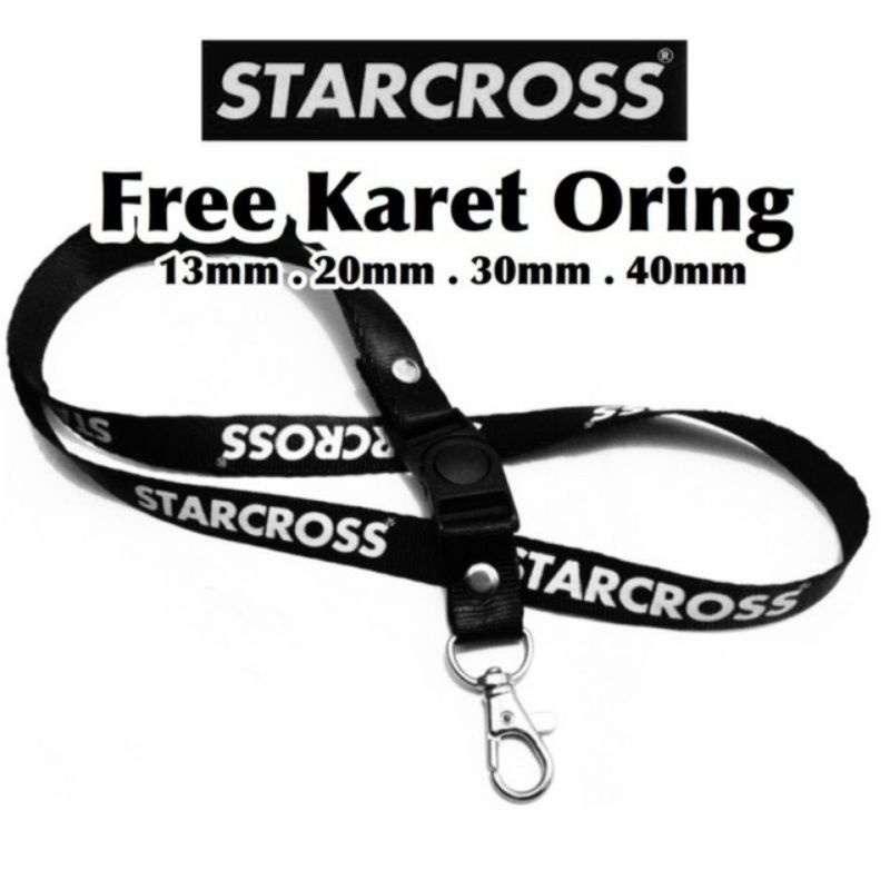 

Lanyard STARCROSS tali lanyard DISTRO gantungan kunci name tag id card kartu nama / tali lanyard gantungan leher
