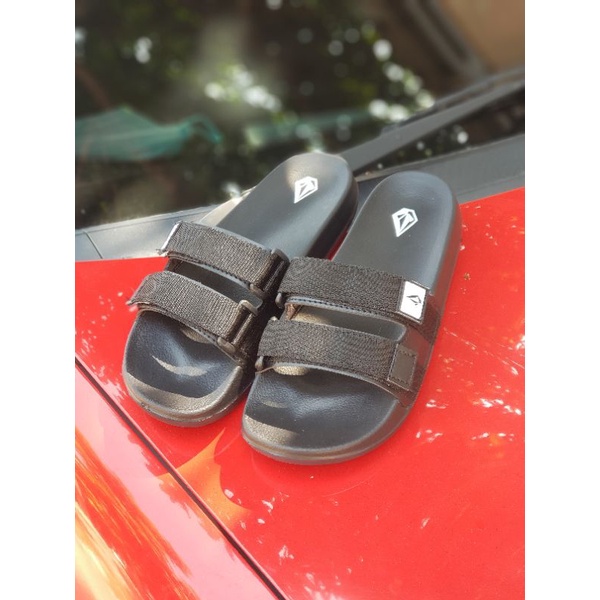 Sandal Slide On Volcom Premium Model Tali Webbing Velcro Pria Dan Wanita