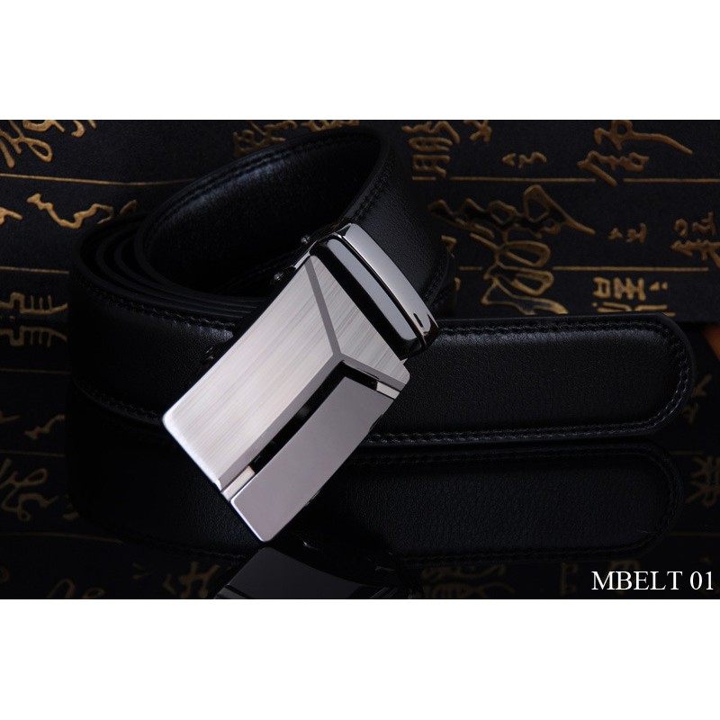 Ikat Pinggang Pria PU Leather Hitam MBELT 01