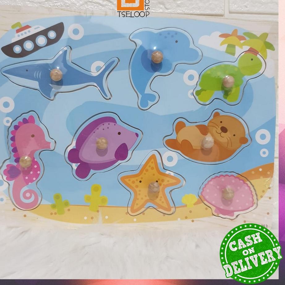 

[PRODUK GS89Y] OFM-M67-68 Mainan Edukasi Anak Puzzle Kayu Knob Background Bergambar | Wooden Toys Mainan Balok Kayu 0ED