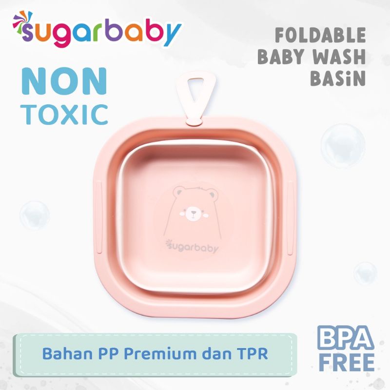 Sugar Baby Foldable Baby Wash Basin/Baskom Lipat Bayi/Ember Lipat Multifungsi