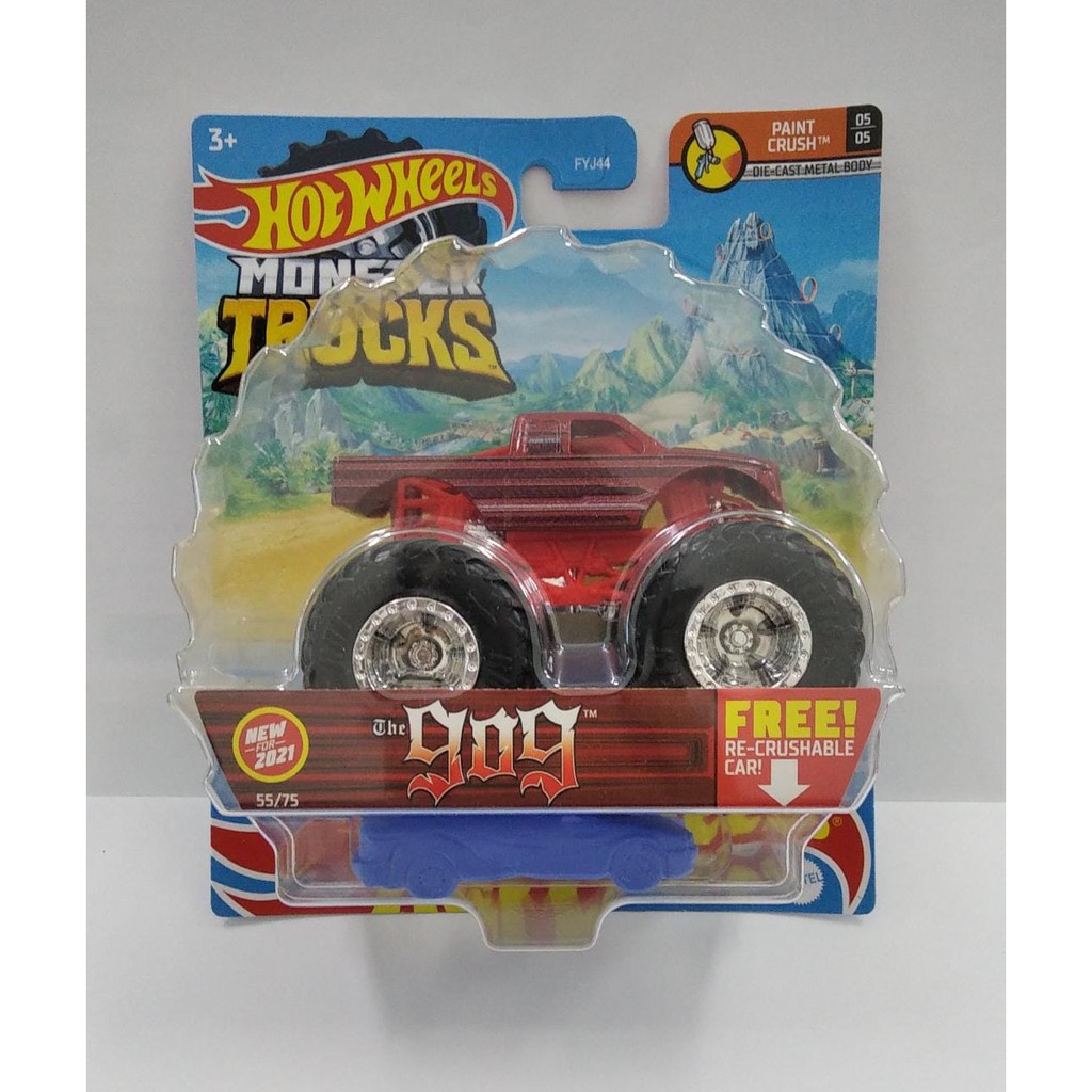 Monster Trucks THE GOG Jam Diecast Mobil Kartun Mainan Anak Skala 1/64 HW Hot Wheels Hotwheels