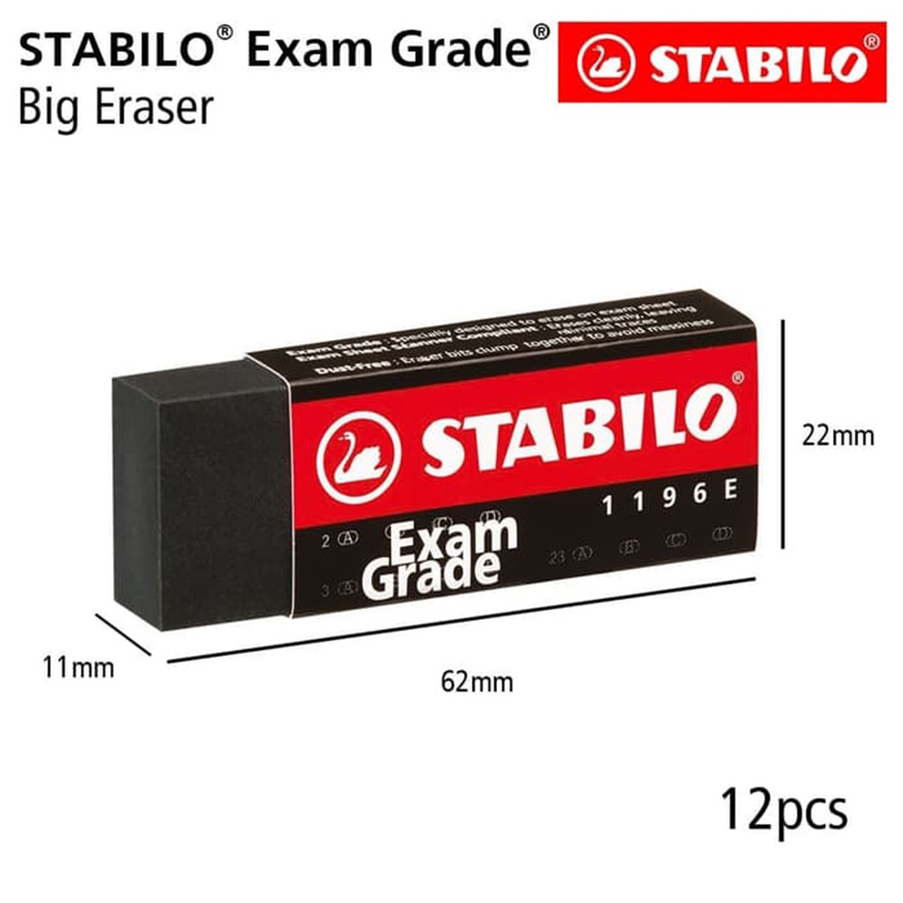 

STABILO Exam Grade - Big Eraser 1pcs / Penghapus Pensil Ujian Sekolah