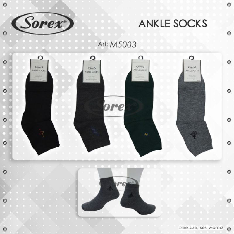 Sorex M 5003 kaos kaki pria dewasa ankle socks