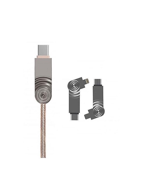 Kabel Cable Data 3in1 ( Lightning , Micro Usb A , Type C ) Wave WDC-015 Original