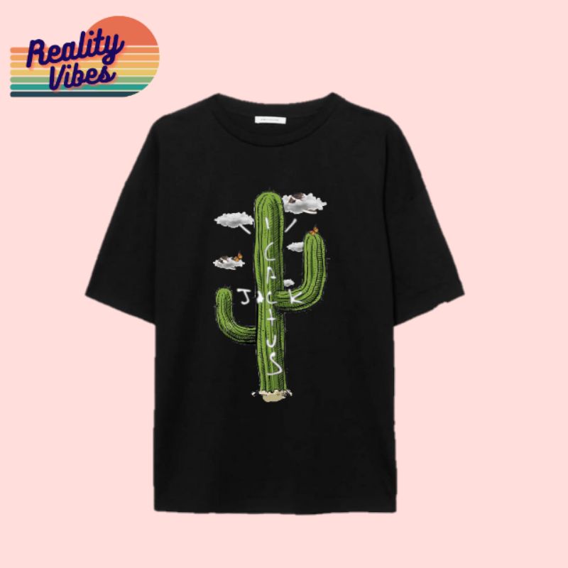KAOS VINTAGE GRAHPIC TEE JACK CACTUS / T SHIRT STREET WEAR JACK CACTUS/ BAJU HITAM UNISEX