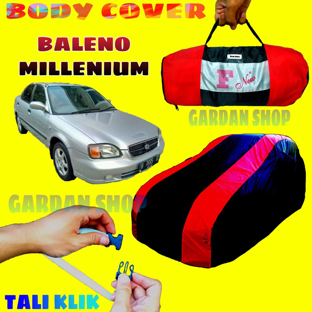 Body Cover BALENO DX Sarung MERAH Penutup Bodi Mobil Suzuki Baleno Milennium Waterproof PREMIUM Red