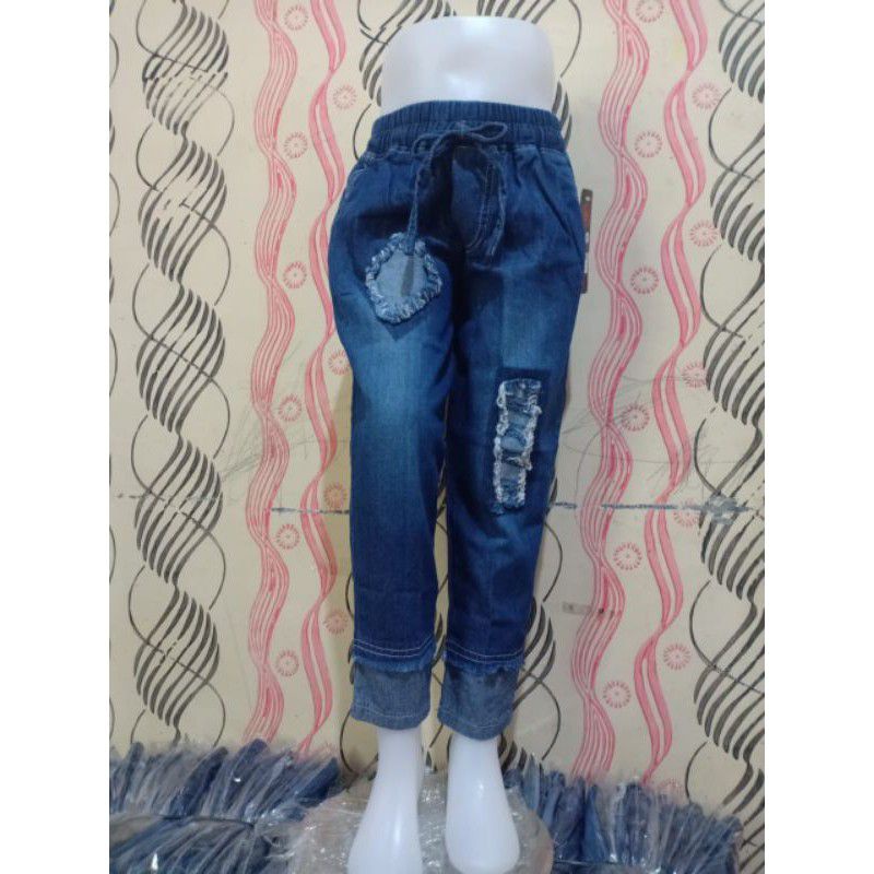 BAGGY PANTS JEANS STIK BALIK ANAK:5--7 THN