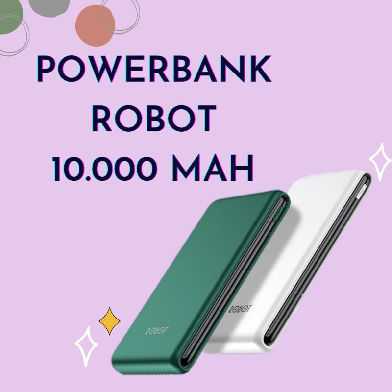 Original 100% Powerbank Robot 10.000mAh RT180