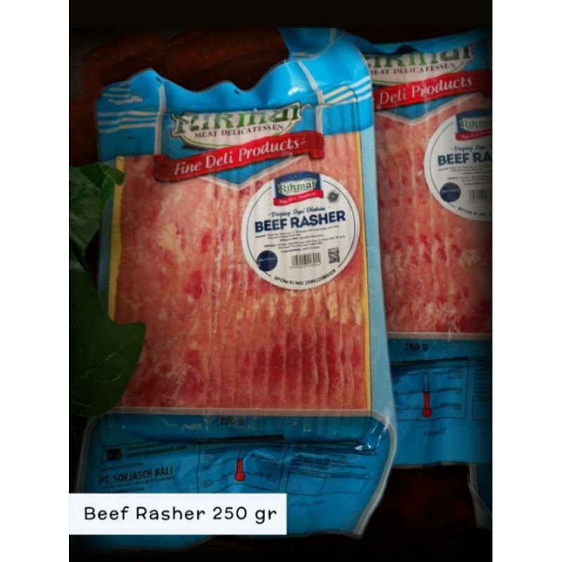 Beef Rasher 250 gr - Bacon Sapi 'NIKMAT'