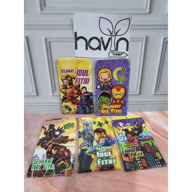 AMPLOP LEBARAN ukuran. S (5.5cm X 9cm)/ANGPAO IDUL FITRI uk. S-Avengers