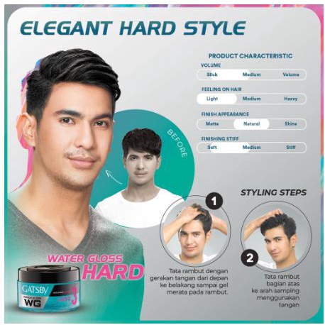 ^ KYRA ^ Gatsby  Minyak Rambut Pomade Watergloss for Men Super Hard Hyper Sold Mini Hair Styling Pria