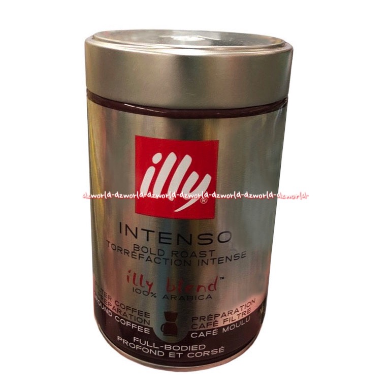 Illy Blend Intenso Bold Roast 250gr Torrefaction Intense Filter Coffee Full Bodied Kopi Bubuk Ily Arabika Kemasan Kaleng Ili Blen 250 gram