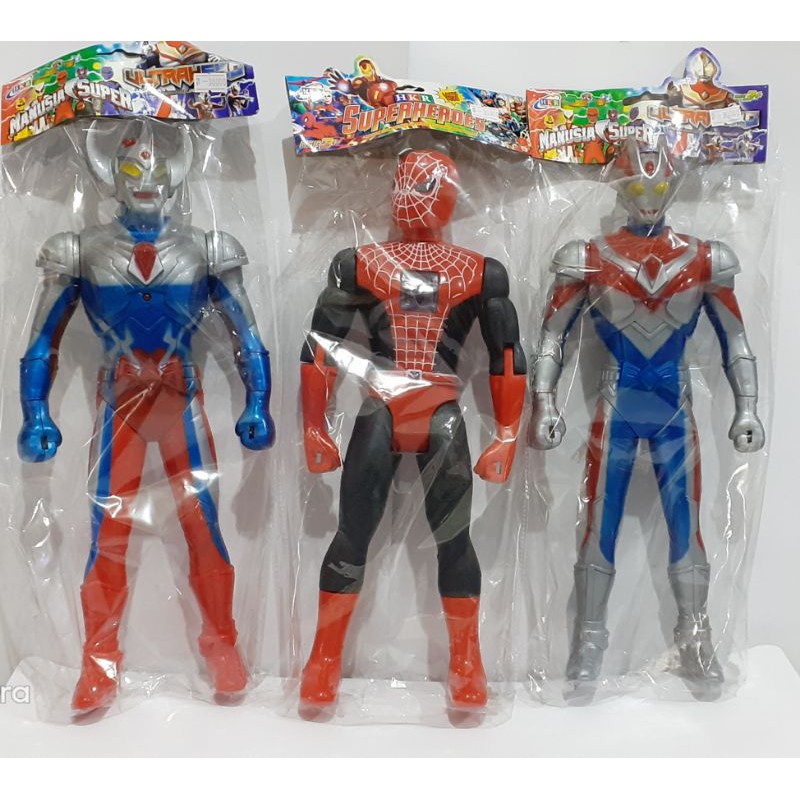 Mainan ultraman lampu dan suara kantong