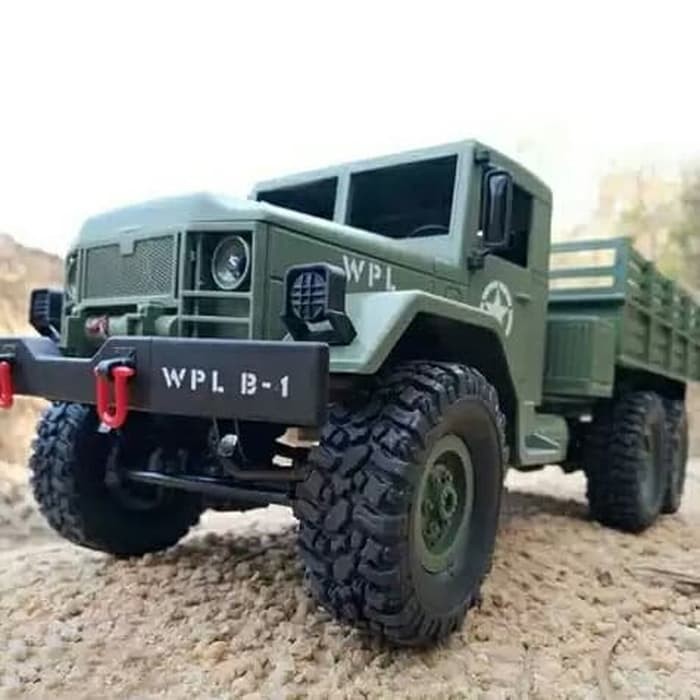 RC WPL B16 6WD 2,4GHZ MILITARY TRUCK MOBIL REMOTE MILITER 6 RODA mainan remot truck militer 6x6 off