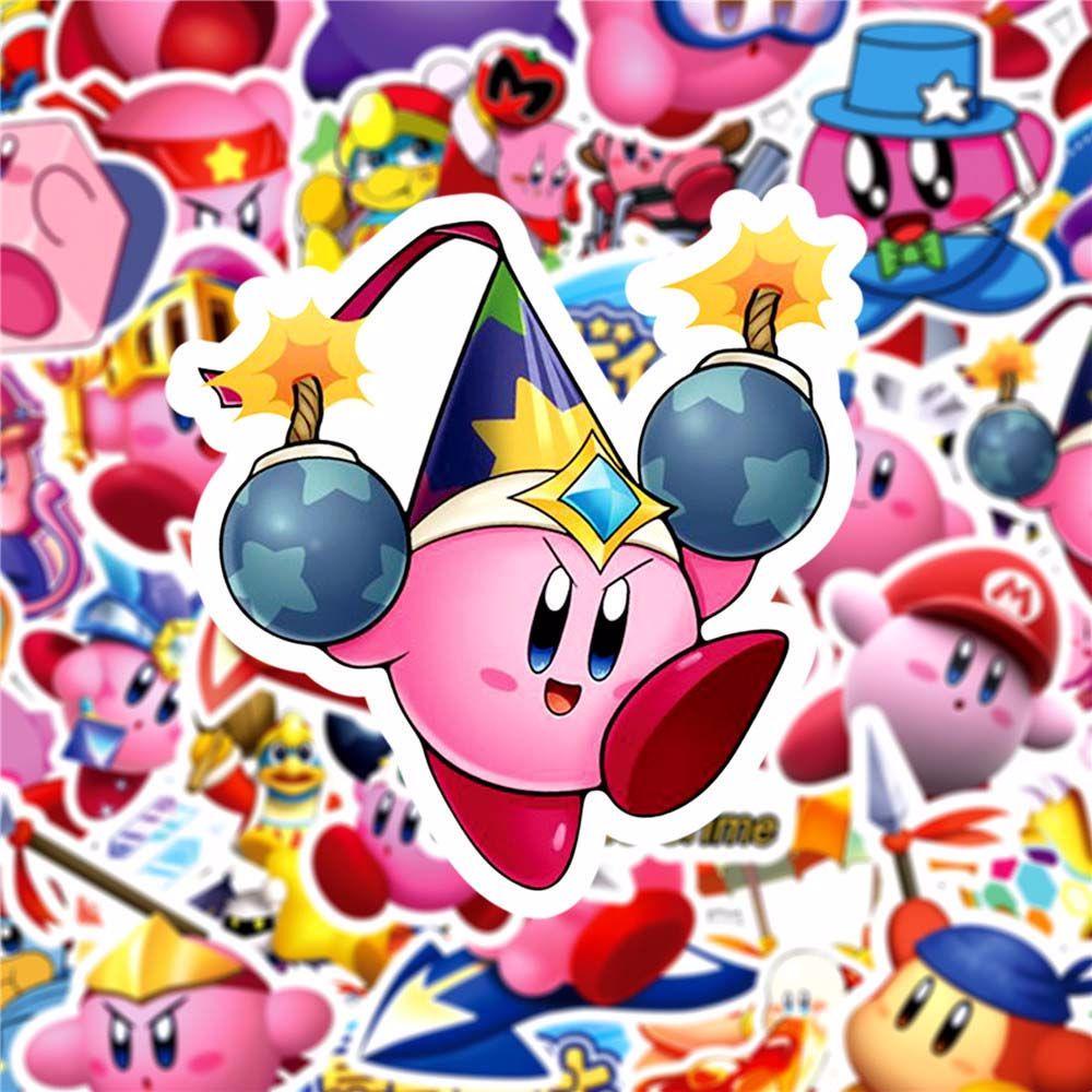 Agustin Kirby Star Kids Gift 50pcs/pack Scrapbooking Ally Stationery Stiker Untuk Koper Laptop Fans Koleksi Hadiah Stiker Anime