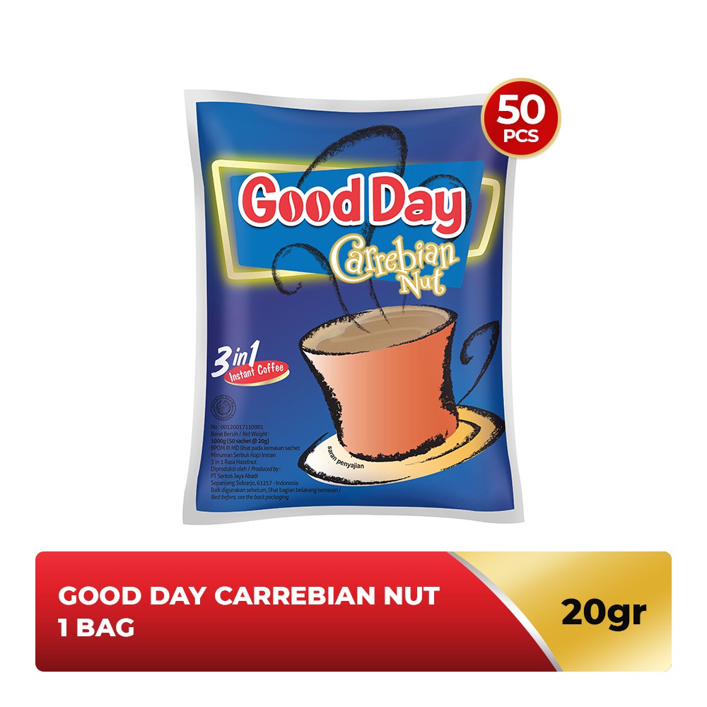 

GOOD DAY Carrebian Nut 1 Pack (50 x 20 gr)