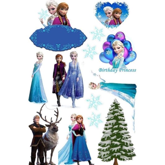 Topper Hiasan Kue Ulang Tahun Frozen / Elsa Frozen topper