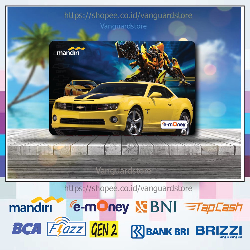 KARTU E MONEY E TOLL MOBIL TRANSFORMERS MOVIE 15 EMONEY MANDIRI FLAZZ BCA BNI TAPCASH BRIZZI BRI