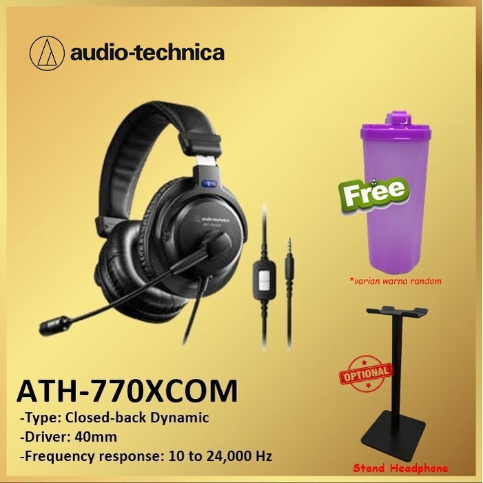 Audio Technica ATH-770XCOM Stereo Headset Headphone 770X COM