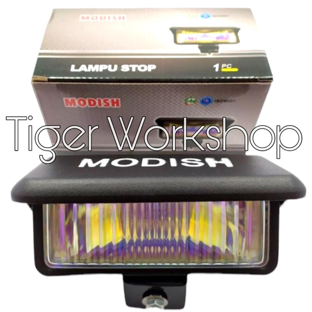 Lampu Tembak Sorot Kabut Foglamp 12 Volt Brecket Plus Topi Cover Nyala kuning