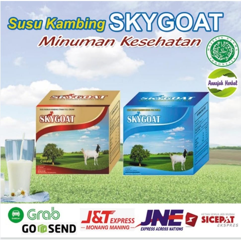 

Susu Kambing SkyGoat I Susu kambing Etawa I Susu Bubuk full Cream I putih dan coklat