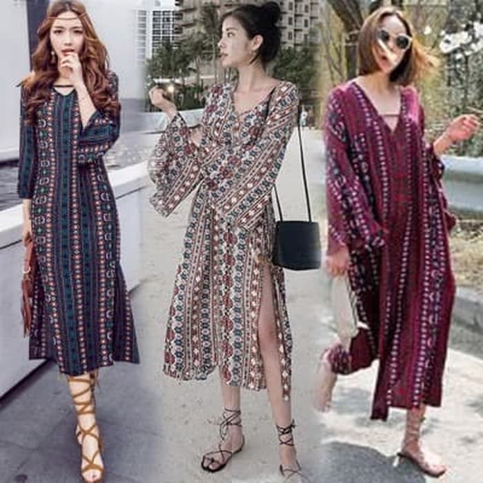 jual bohemian dress
