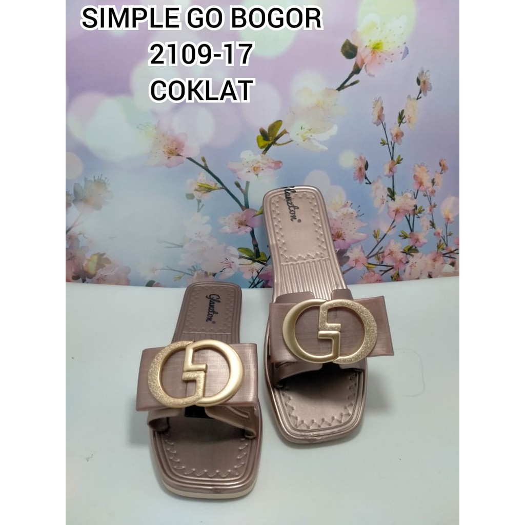 SANDAL WANITA IMPORT MODEL FLAT KASUAL NYAMAN DAN MODIS GLANZTON 2109-17 37-41