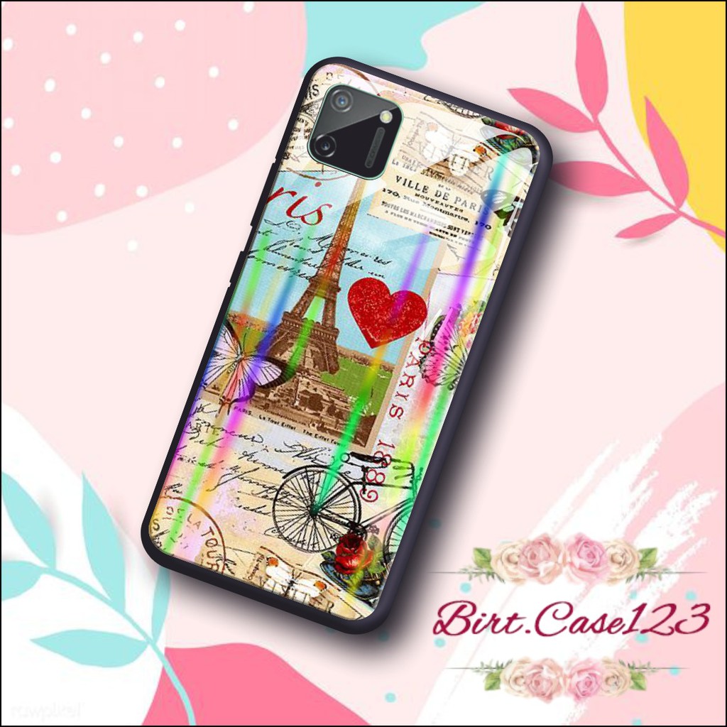 back case glass aurora PARIS Oppo A3s A1k A5 A9 2020 A7 F9 A5s A31 A52 a53 A92 A37 A57 A59 A71 BC173