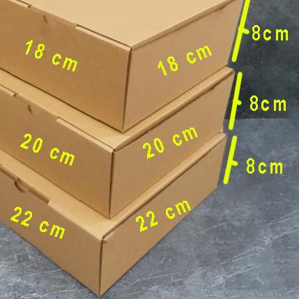 

✾ Dus Kue Coklat 22x22 x8 / 10 pc / Kardus Box 22 x 22 ☺