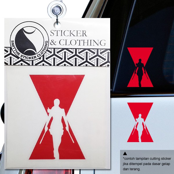 Stiker Black Widow Movie 2020 Silhouette Logo Cutting Sticker untuk aksesoris Mobil Motor