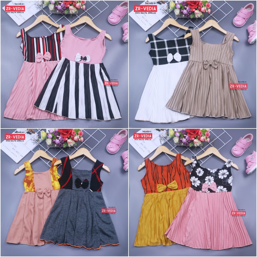 Dress Riani uk Bayi-4 Tahun / Tanktop Dress Yukensi Anak Perempuan Baju Pakaian Motif Gaun Import