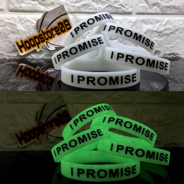 Gelang basket lebron james i promise glow in the dark