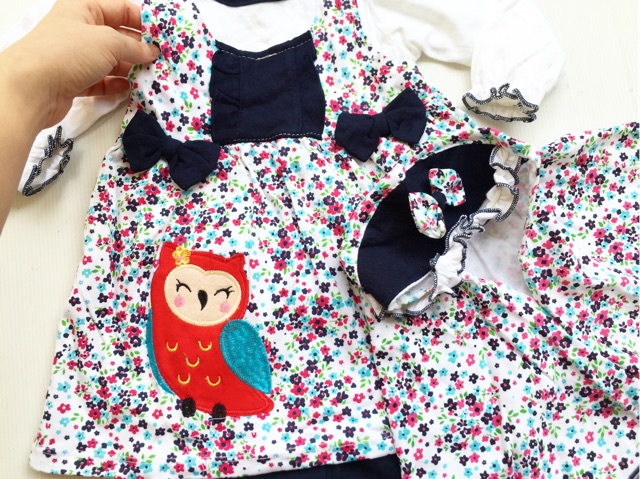 Sweety owl Setelan Gamis Baju Muslim Hijab Lucu Fashion Anak Bayi Perempuan Cewek Terlaris Terbaru