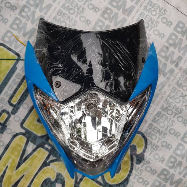 Kedok Lampu Satria Fu Facelift 2015 - Biru / Batok Lampu Depan Full Set Satria Fu facelift Biru