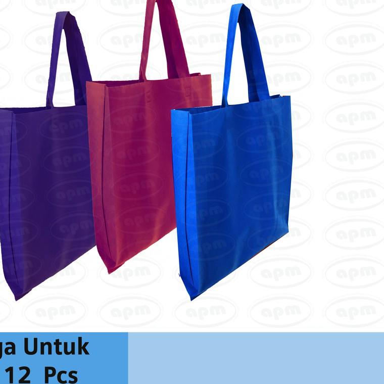 

۩ Tas Spunbond / Goodiebag Lipat Samping Ukuran 25cm x 35cm x 8cm Polos (12 pcs) ➮