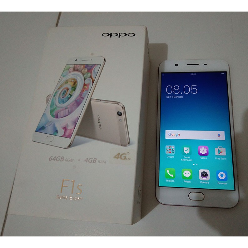 HANDPHONE OPPO F1S RAM 4 ROM 64GB BEKAS