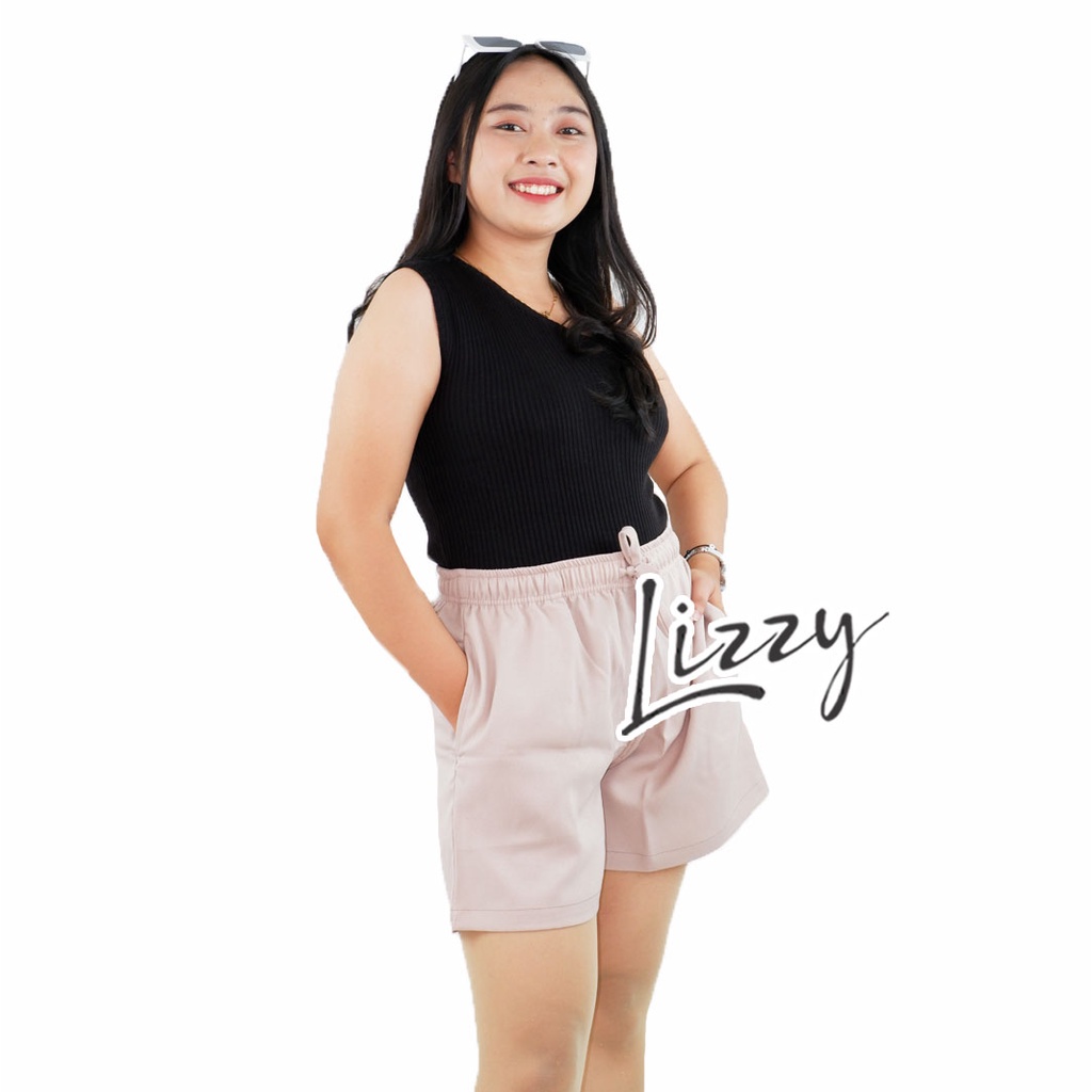 Lizzy - CELANA PENDEK POLOS MOSCREPE