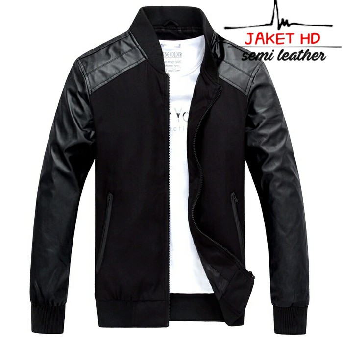 Jaket pria terlaris jaket motor cowok laki laki semi kulit 