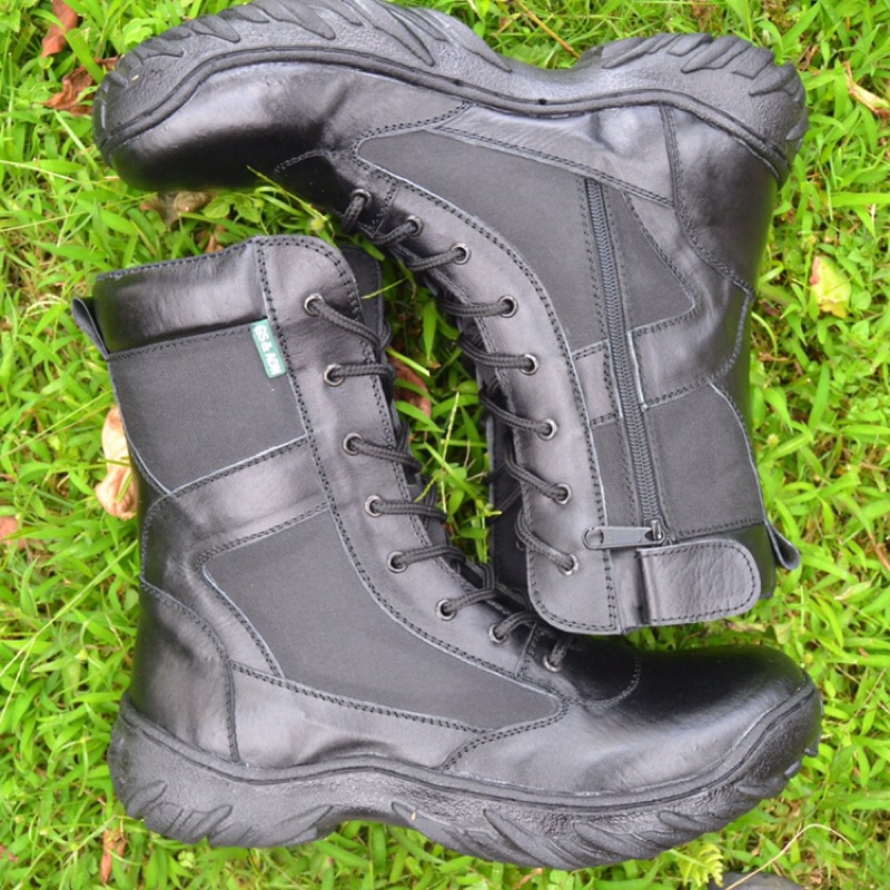 Sepatu PDL Kulit Sapi asli Combinasi Kanvas Anti Air PDL TNI POLRI DLL